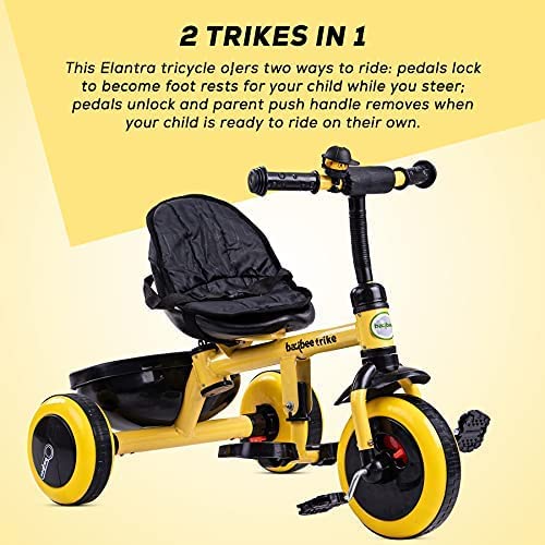 Elantra 2 in 1 Convertible Kids Tricycle, Baby Tricycle Trikes with Adjustable