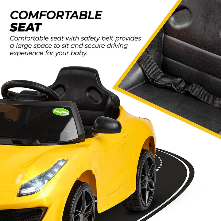 Tuborg Rechargeable Battery-Operated Ride on Electric Car for Kids | Ride on Baby Car with Foot Accelerator & Music | Battery Operated Big Car for Kids to Drive 2 to 5 Years Boy Girl