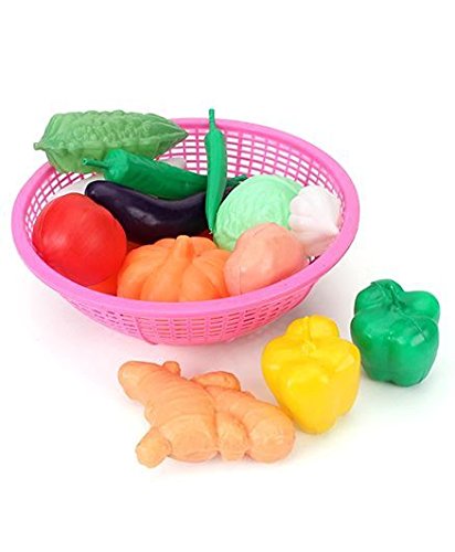 Ratnas Premium Quality Vegetable Set Basket for Kids 15 Pieces. Let You Kid recognise Different Vegetables and Colours