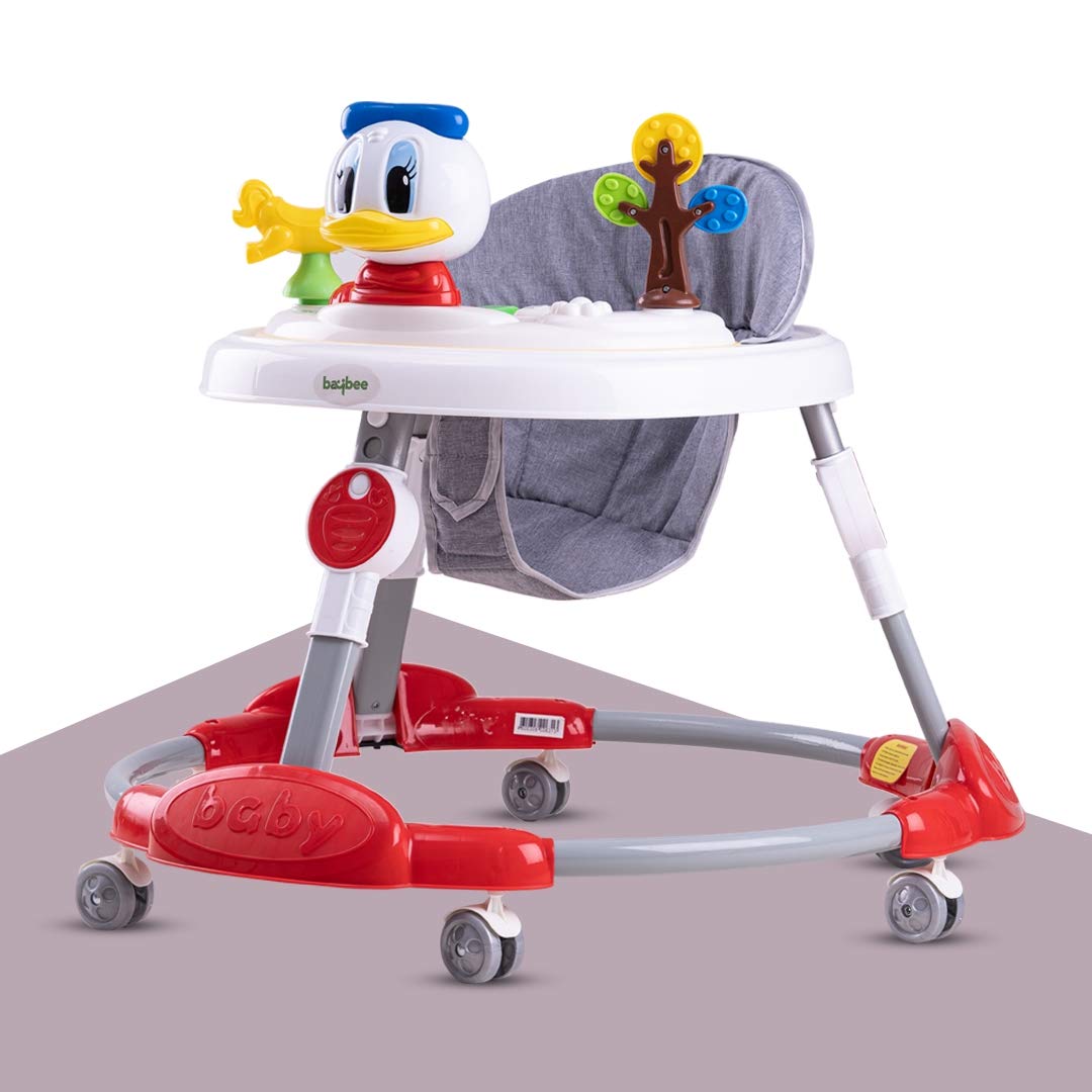 Kidzee Round Kids Walker with Foldable & 3 Height Adjustable | Walker for Baby