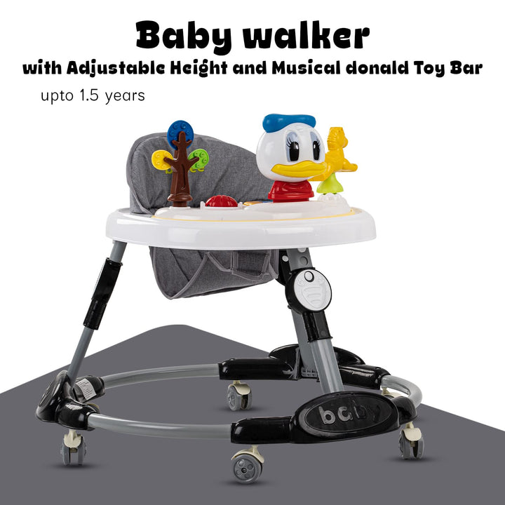 Kidzee Round Kids Walker with Foldable & 3 Height Adjustable | Walker for Baby