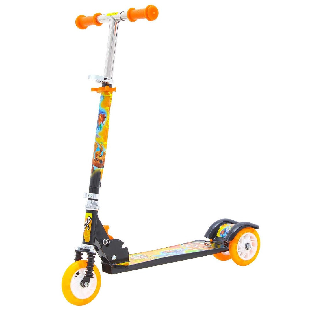 Skate Kick Scooter for Kids Boys Girls - 3 Wheel Lean to Steer 3 Adjustable Height