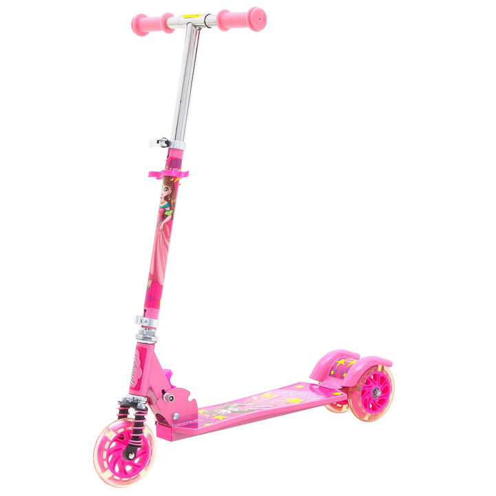 Skate Kick Scooter for Kids Boys Girls - 3 Wheel Lean to Steer 3 Adjustable Height