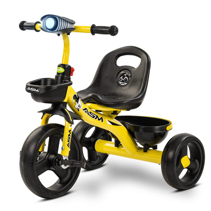 Noraco Baby Tricycle for Kids, Smart Plug & Play Kids Cycle with Eva Wheels, Led Light, Music, Dual Baskets & High Backrest | Kids Tricycle | Baby Cycle for Kids 2 to 5 Years Boys Girls.