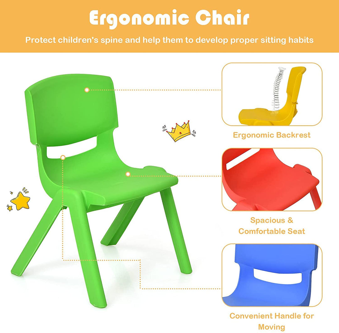 Plastic Chair 120 Strong Durable and Comfortable with Backrest for | Kids | Study | Play for Home/School/Dining for 2 to 6 Years Age