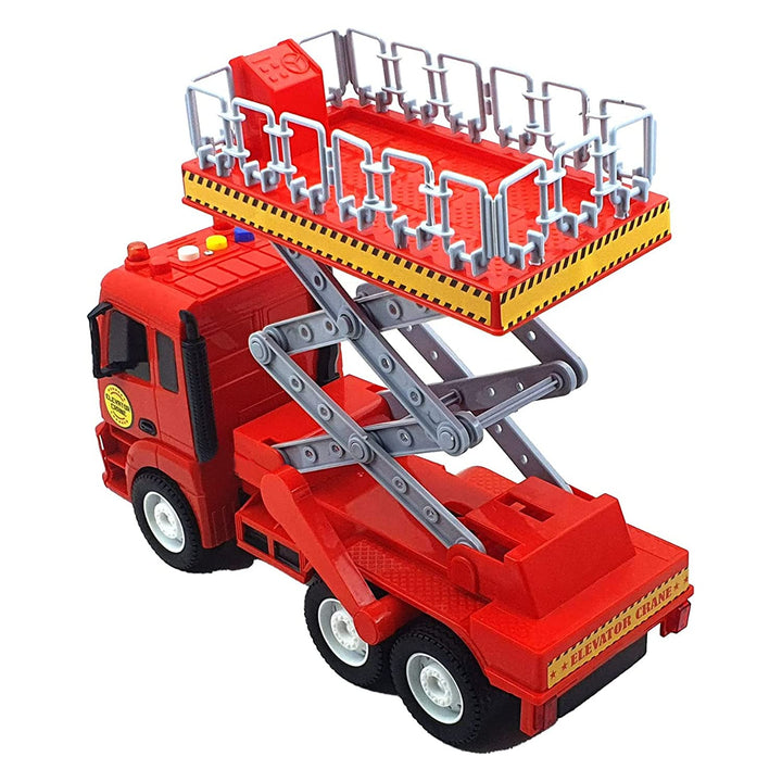 Kids Friction Rescue Vehicles Rescue Elevator Crane Toys for Kids, Friction Power Truck Toys for Both Baby boy & Baby Girls, Kids (Rescue Elevator)