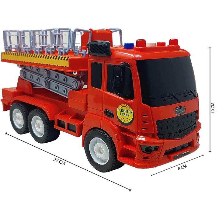 Kids Friction Rescue Vehicles Rescue Elevator Crane Toys for Kids, Friction Power Truck Toys for Both Baby boy & Baby Girls, Kids (Rescue Elevator)