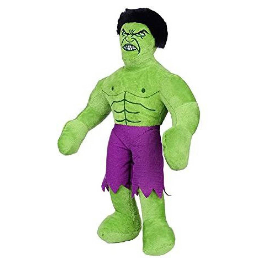 Stuffed Soft Toys for Boys/Girls Super Hero Hulk Cartoon Character Soft Toy for Kids - 40 cm Green