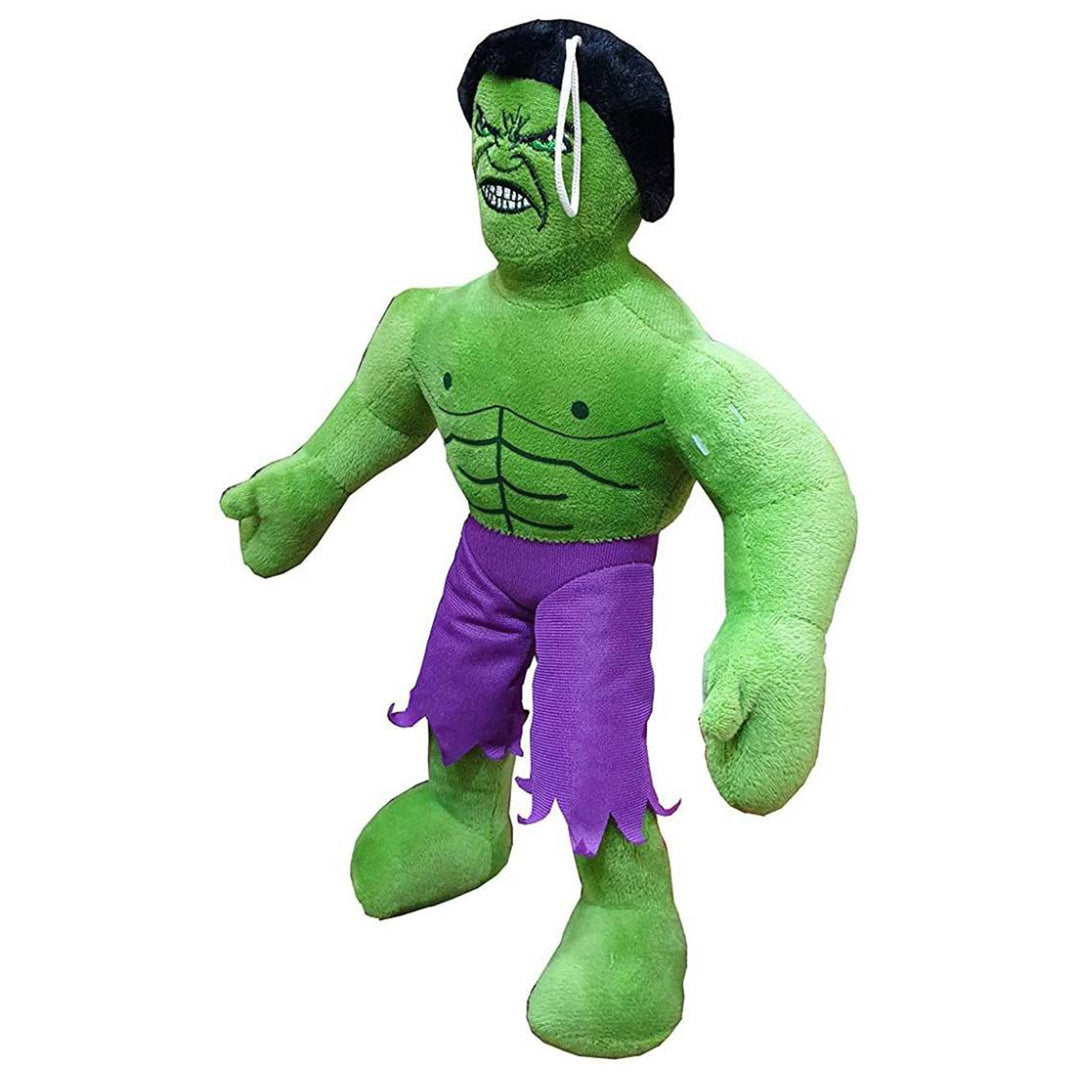 Stuffed Soft Toys for Boys/Girls Super Hero Hulk Cartoon Character Soft Toy for Kids - 40 cm Green