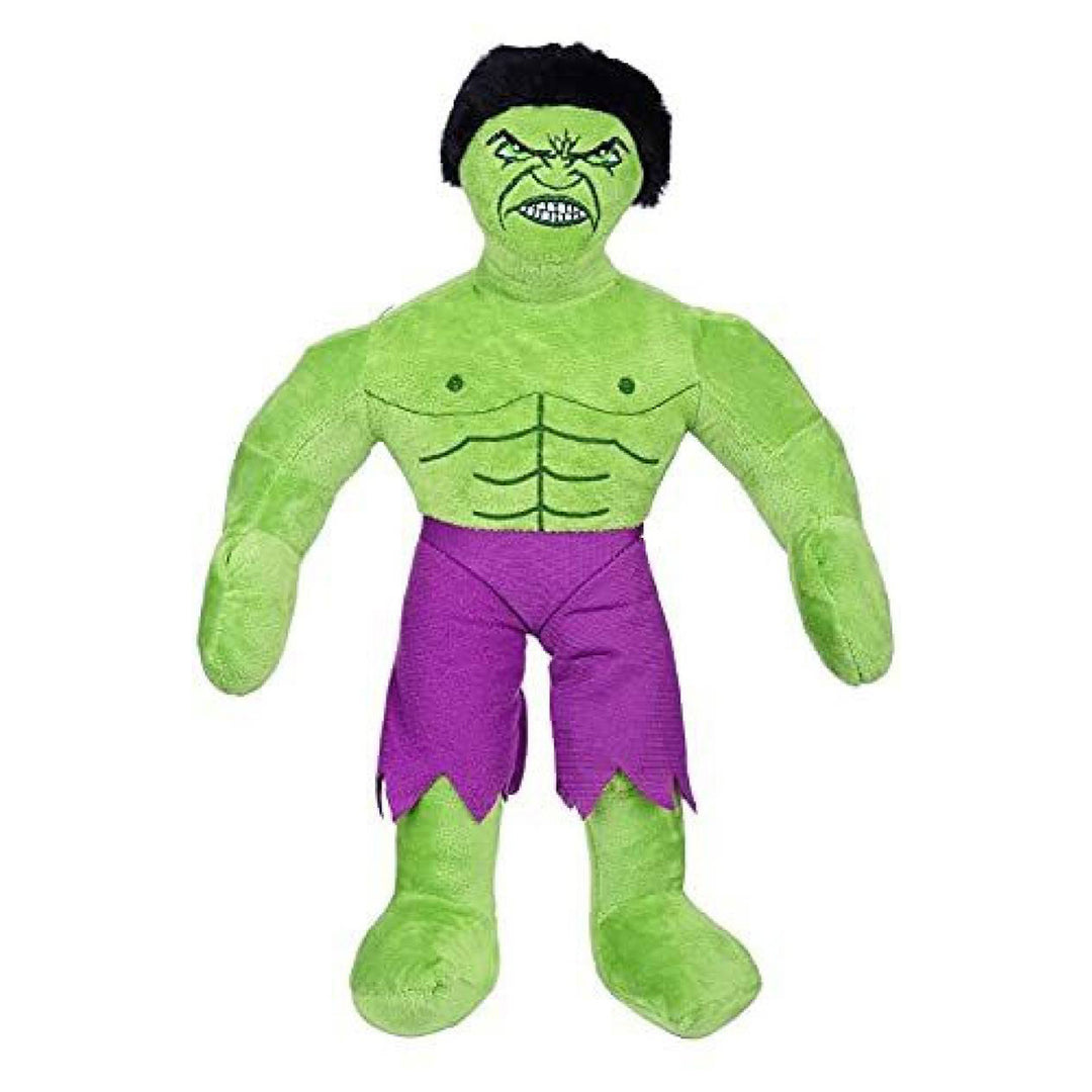 Stuffed Soft Toys for Boys/Girls Super Hero Hulk Cartoon Character Soft Toy for Kids - 40 cm Green