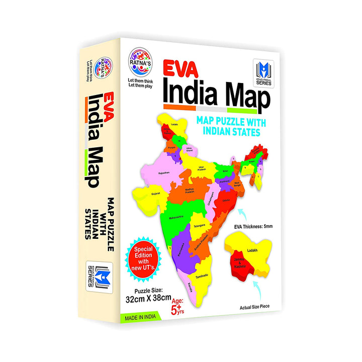 Ratna's Educational Jigsaw Puzzle Range for Kids (EVA India Map)