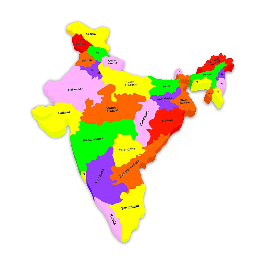 Ratna's Educational Jigsaw Puzzle Range for Kids (EVA India Map)