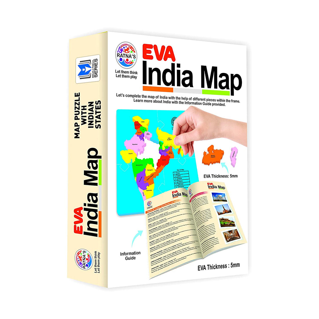 Ratna's Educational Jigsaw Puzzle Range for Kids (EVA India Map)