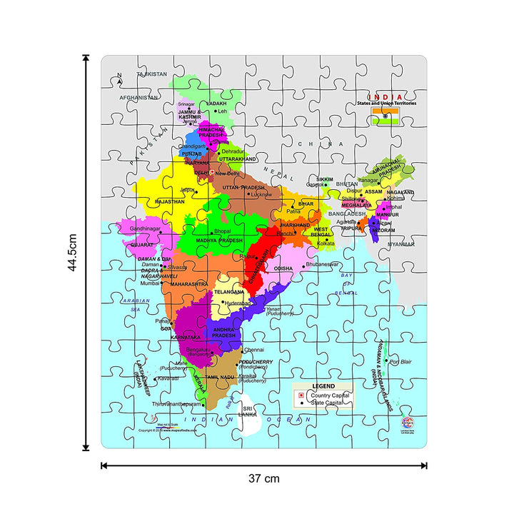 Ratna's Educational Jigsaw Puzzle Range for Kids (Welcome to the NEW India Map)