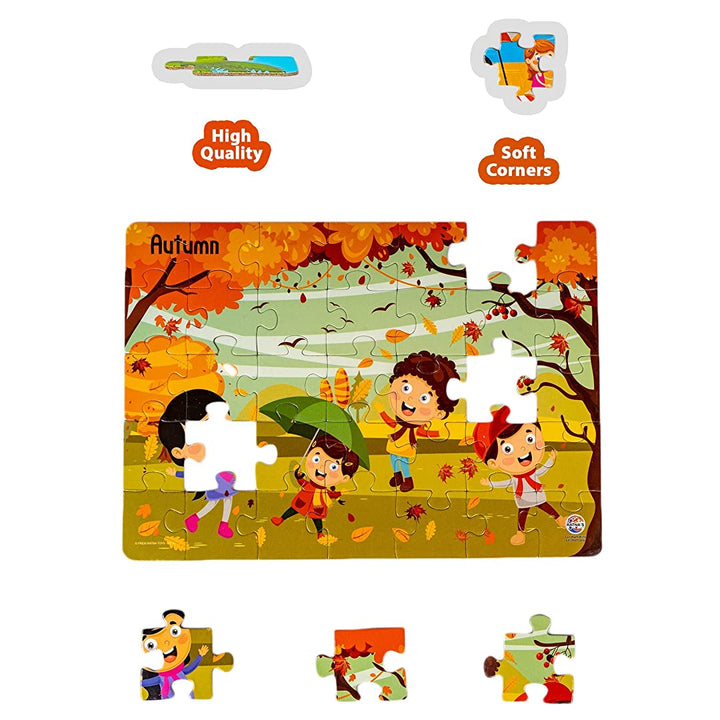 Ratna's 4 in 1 Indian Seasons Best Exciting Theme Baby/Infants Jigsaw Puzzle for Kids. 35 Pieces Each 36 Months & Up - 40 pcs Puzzle