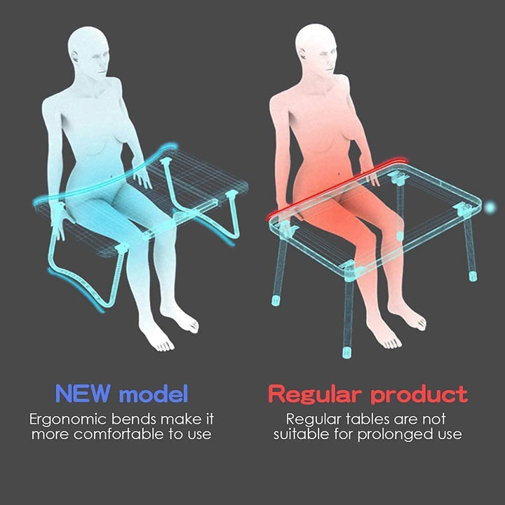 Zedo Foldable Laptop Table with Dock Stand & Cup Holder | Adjustable | Multi-Purpose Study Table | Bed Table | Table for Home | Rounded Edges | Non-Slip Legs