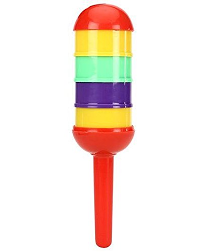 Ratna's Premium Little Chime Rattle Single Piece Big for Infants. Sweet Musical Sound Makes Infants Happy While Playing with This Rattle.