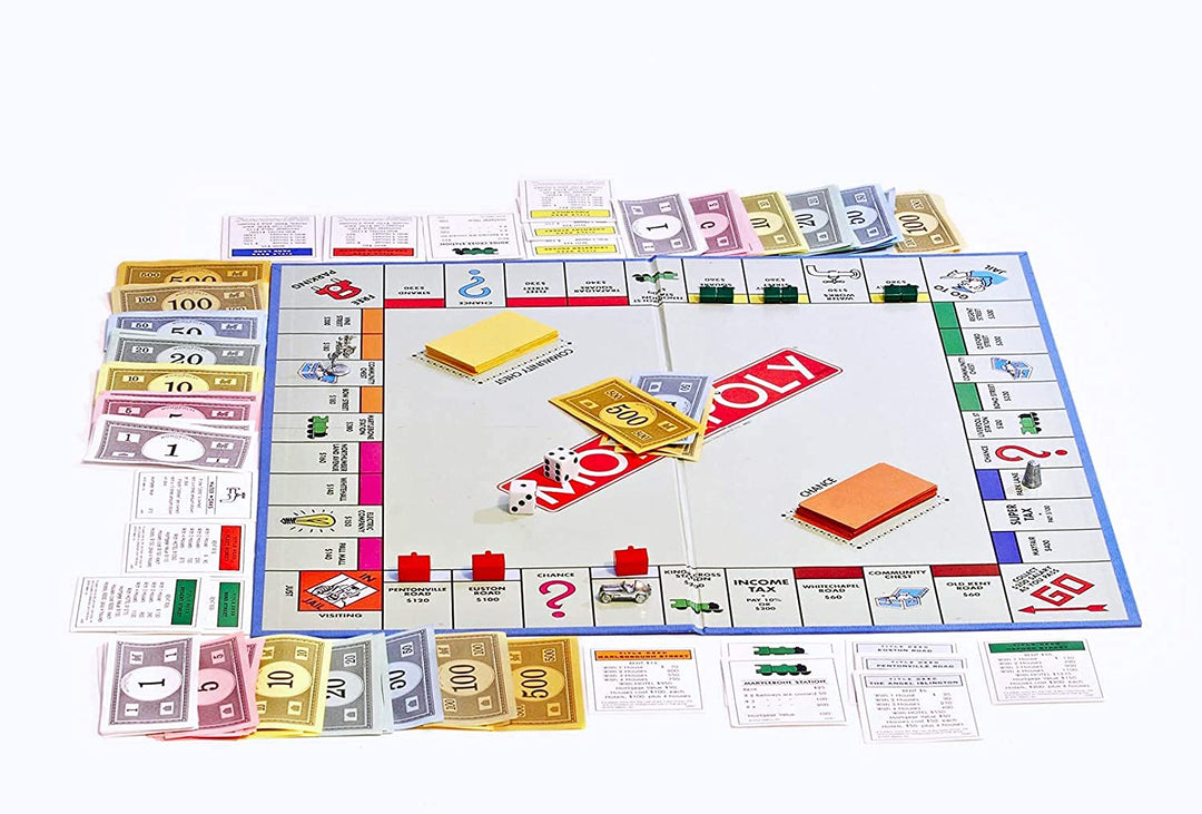 Monopolize Junior International Property Trading Board/Card Game for Kids, Girls, Boys and Family Ages 6+ Up