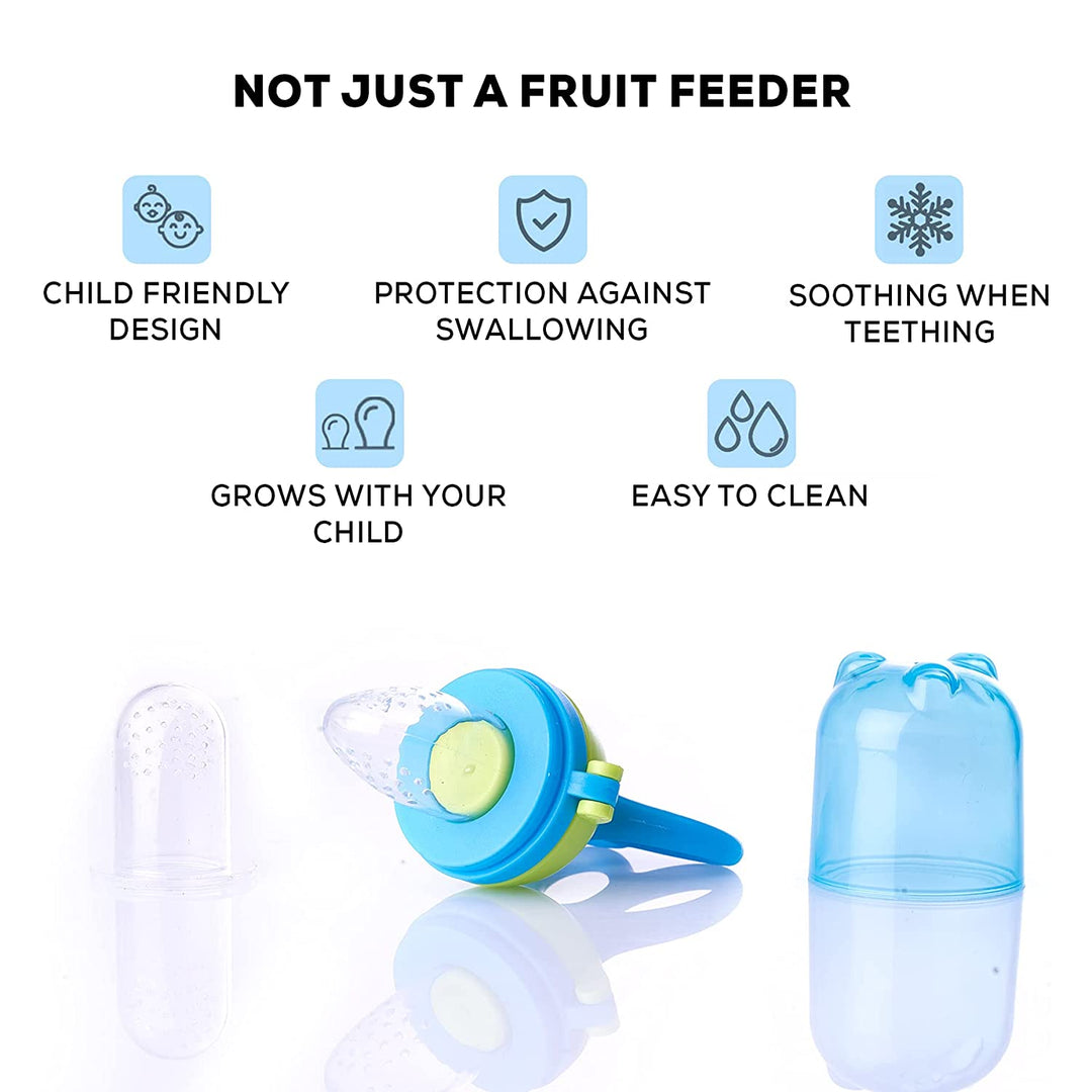 Baby Fruit Pacifier Organic/Fresh Food Feeder for Infants Newborn & Toddlers Fresh Fruit Nibbler, 2 Silicone Sac